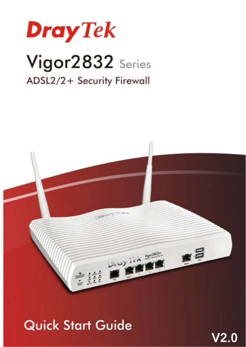 Page n°1 - Guide de démarrage rapide Draytek Vigor2832n