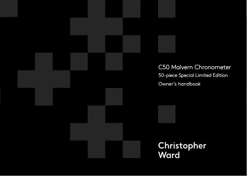 Image de la première page du manuel de l'appareil C50 Malvern COSC Limited Edition