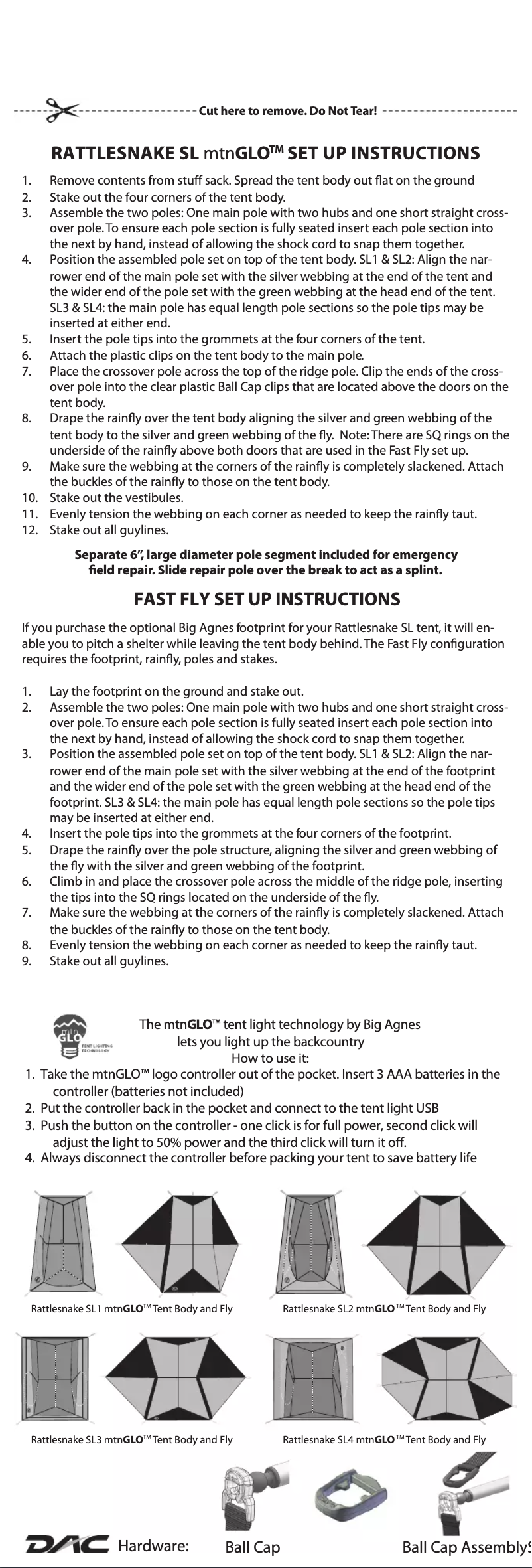 Image de la première page du manuel de l'appareil Rattlesnak SL2 mtnGLO