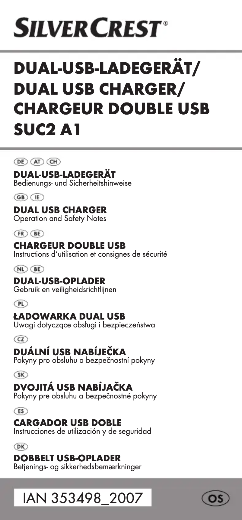 Image de la première page du manuel de l'appareil SUC2 A1