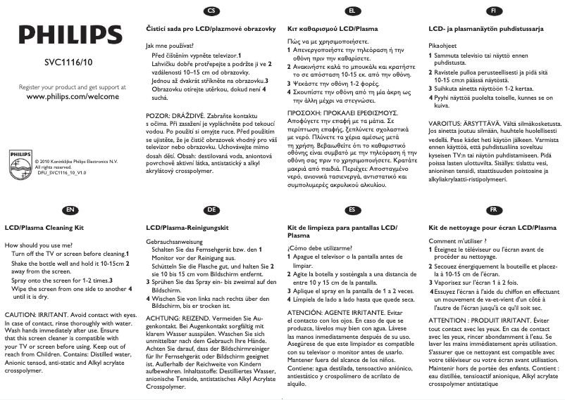 Página 1 del manual Manual de instrucciones Philips SVC1116