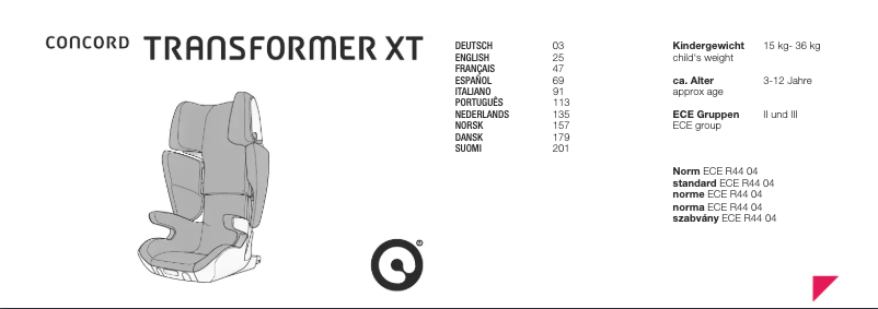 Page 1 de la notice Manuel utilisateur Concord Transformer XT
