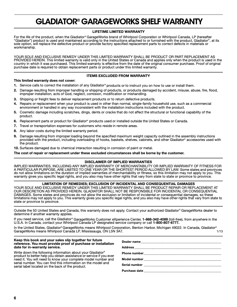 Page n°1 - Mode d'emploi Gladiator GARS774XEG