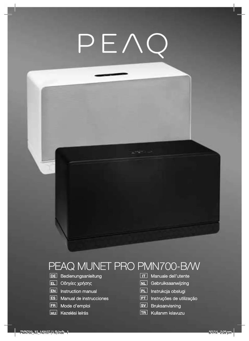 Image de la première page du manuel de l'appareil Munet Pro PMN700-W