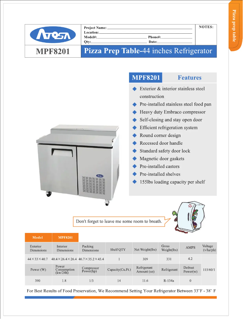 Página 1 del manual Manual de uso y mantenimiento Atosa MPF8201