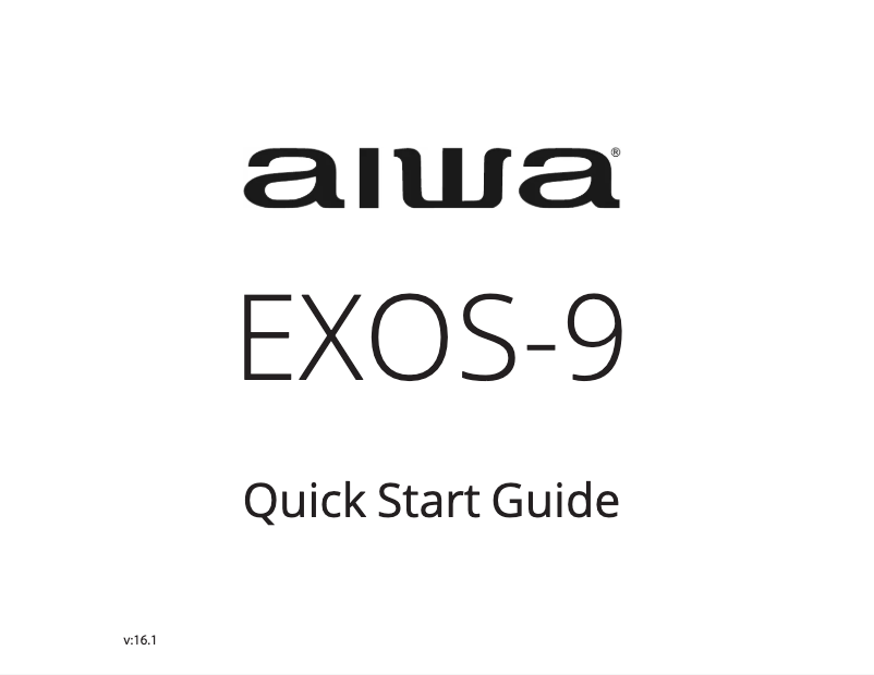 Page 1 of the manual User Manual Aiwa Exos-9
