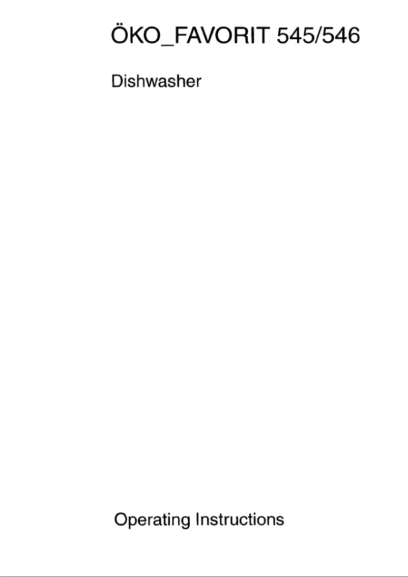 Page 1 de la notice Manuel utilisateur AEG Favorit 546 D