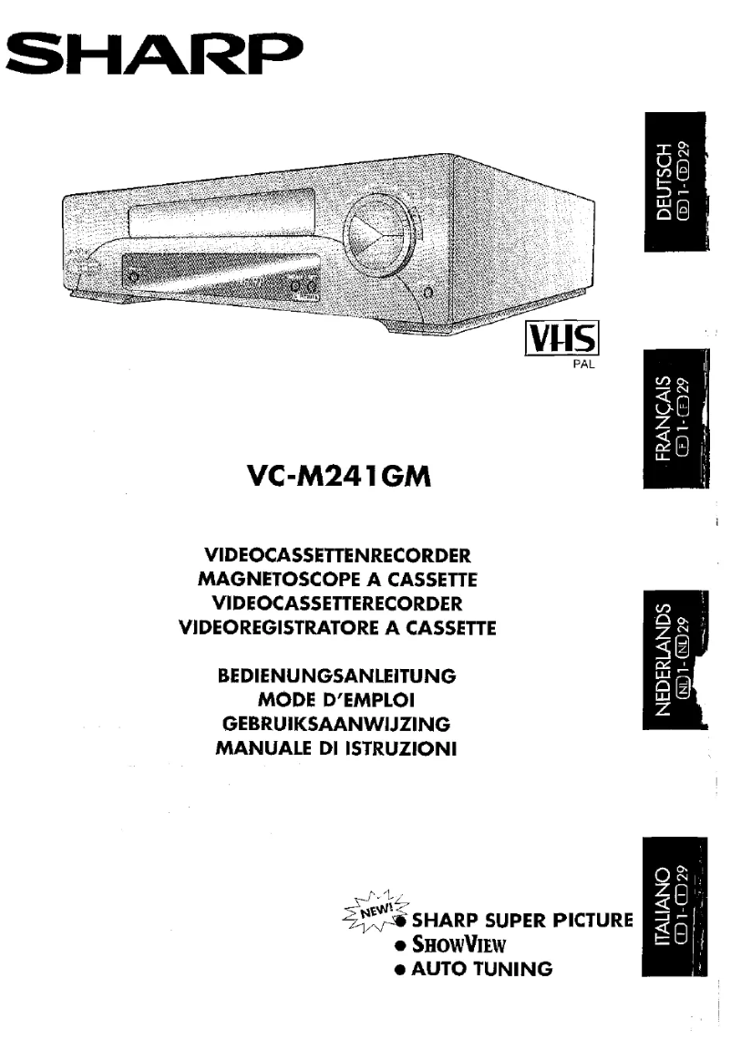 Page n°1 - Manuel utilisateur Sharp VC-M241GM