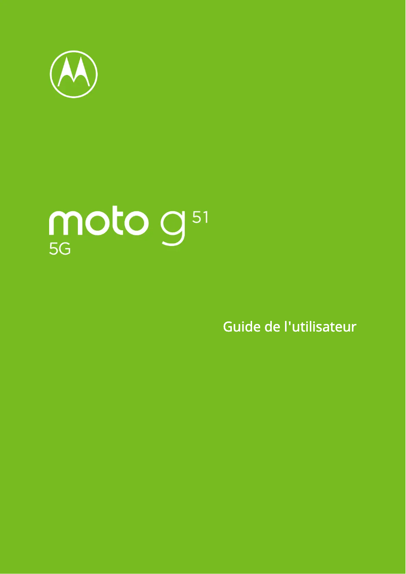 Page 1 de la notice Manuel utilisateur Motorola Moto G51 5G