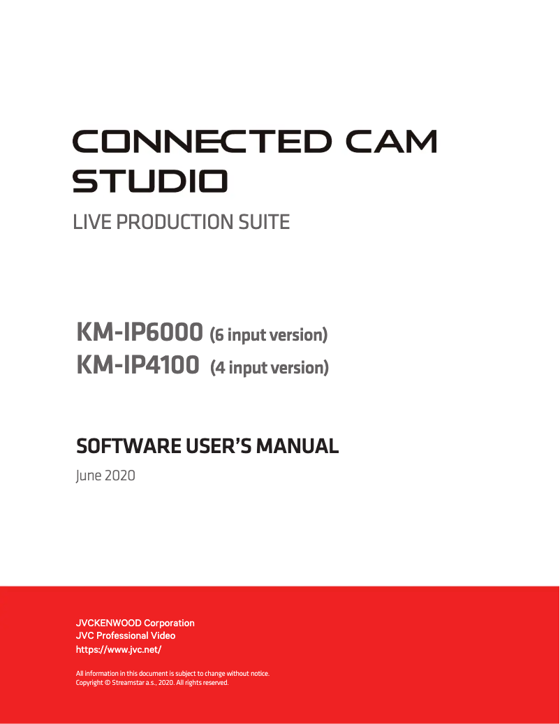 Página 1 del manual Manual de usuario JVC KM-IP6000