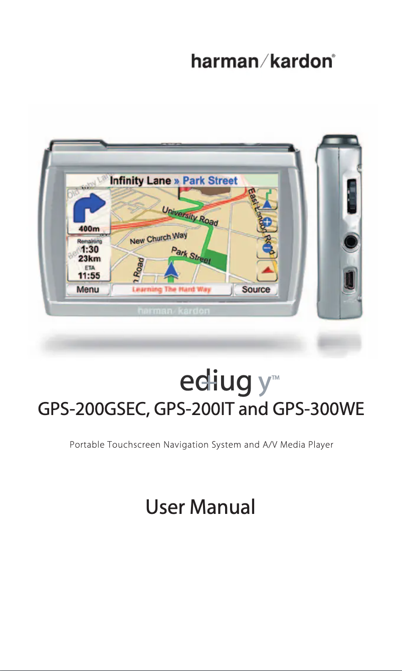 Página 1 del manual Manual de usuario Harman Kardon GPS-300