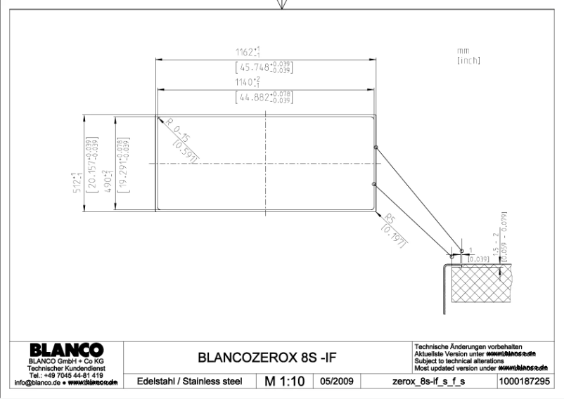 Page n°1 - Manuel utilisateur BLANCO ZEROX 8 S-IF