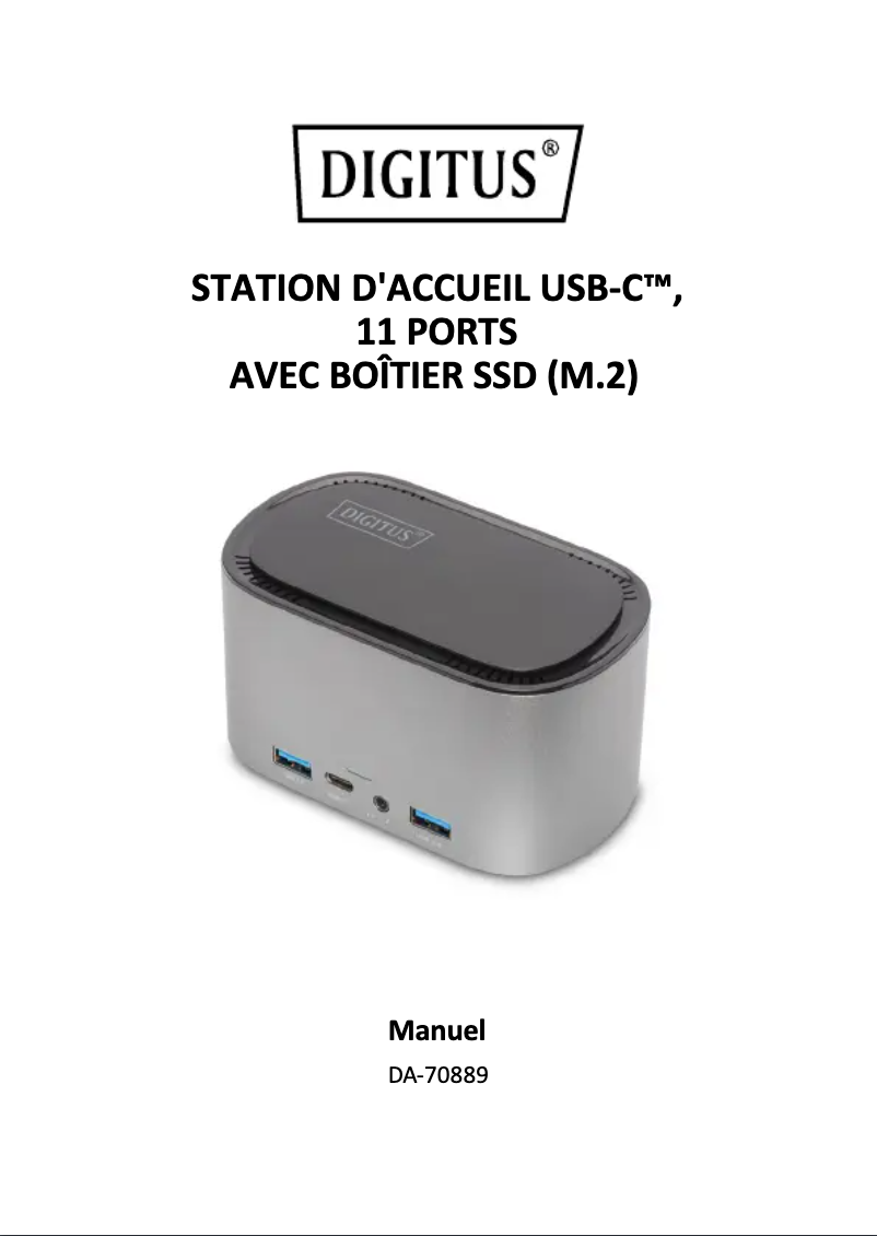 Image de la première page du manuel de l'appareil DA-70889