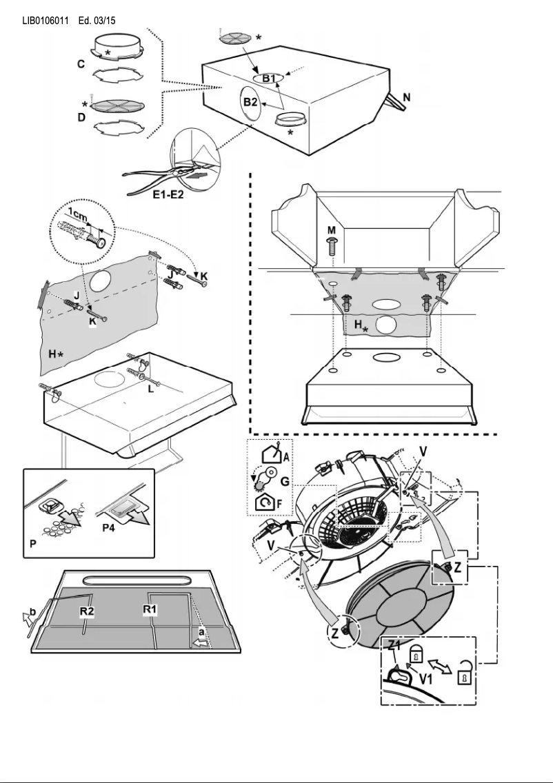 Page 1 de la notice Instructions / montage Whirlpool AKR 507 IX