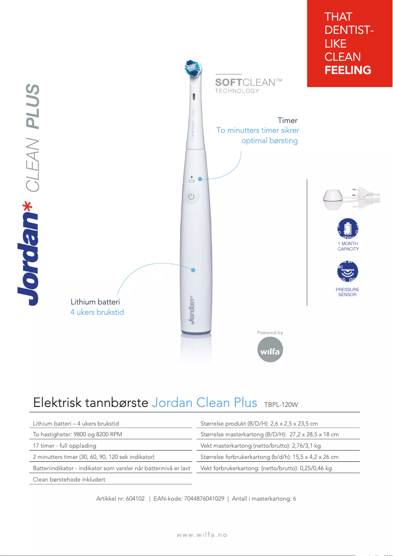 Page n°1 - Fiche technique Jordan Clean Plus