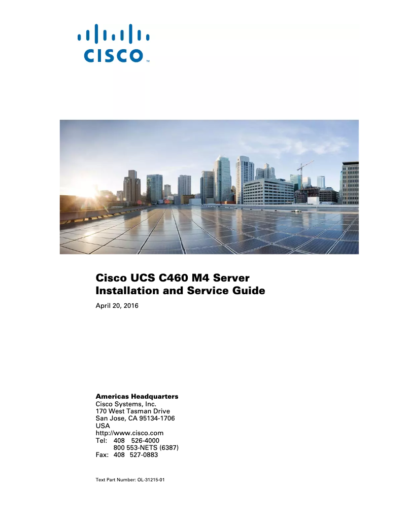Página 1 del manual Manual de usuario Cisco UCS C460 M4