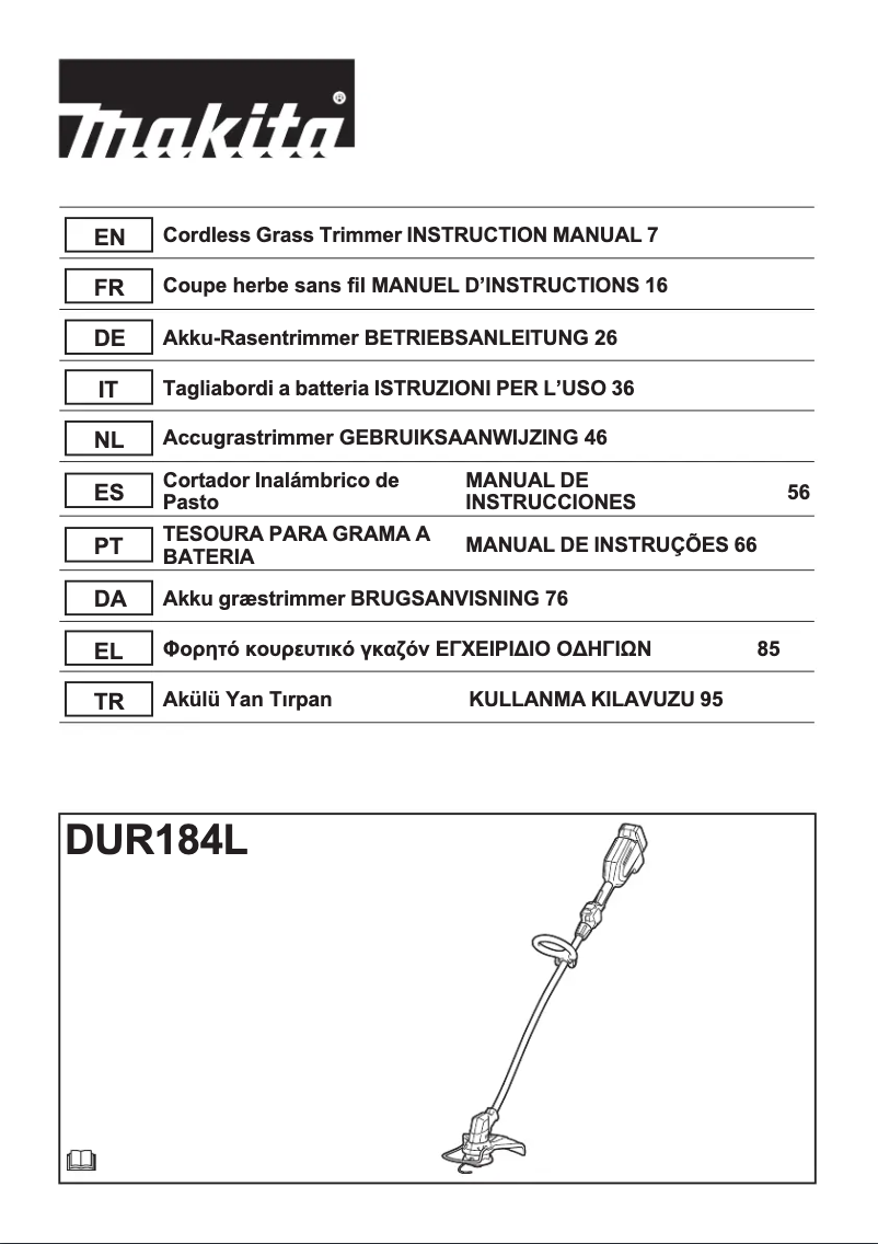 Page n°1 - Manuel utilisateur Makita DUR184L