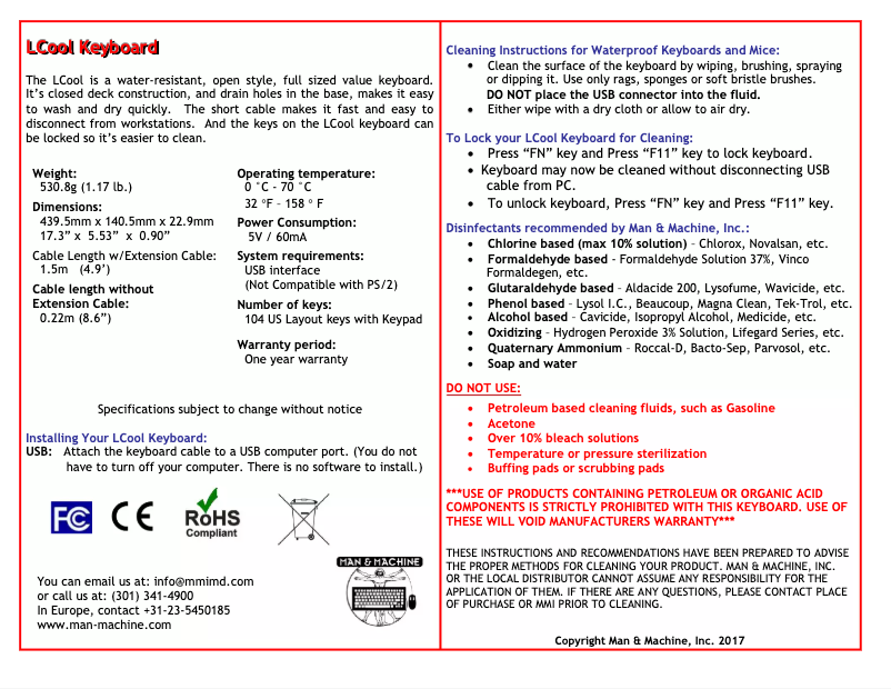 Image de la première page du manuel de l'appareil L Cool