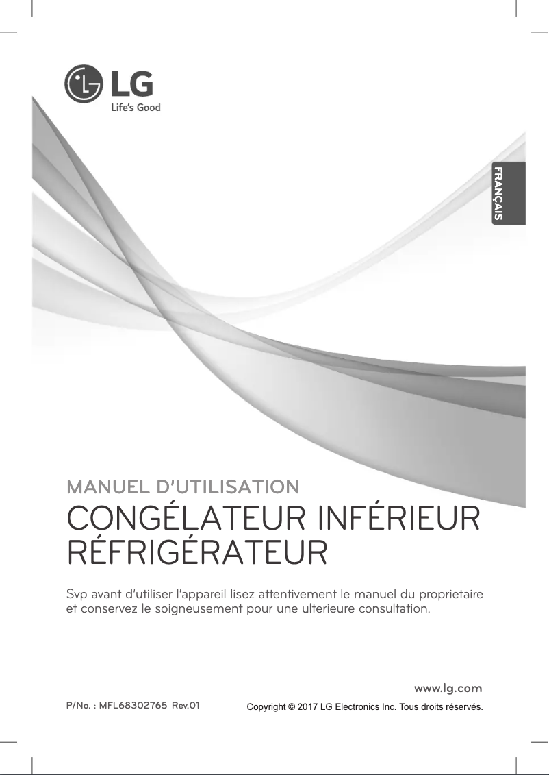 Page 1 de la notice Manuel utilisateur LG GR-J31FWKHL