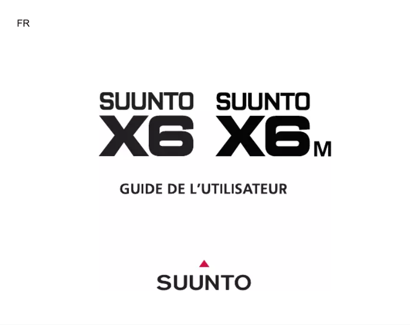Page 1 de la notice Manuel utilisateur Suunto X6 M