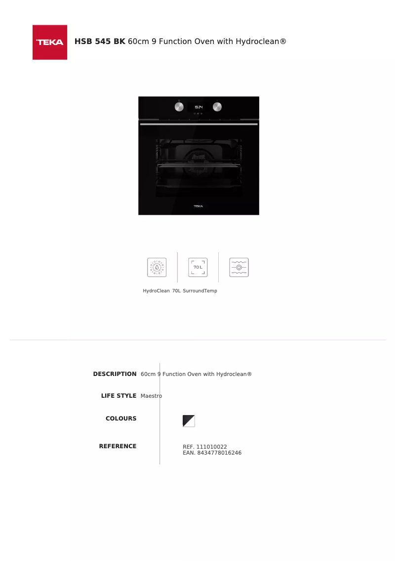 Image de la première page du manuel de l'appareil HSB 545 BK