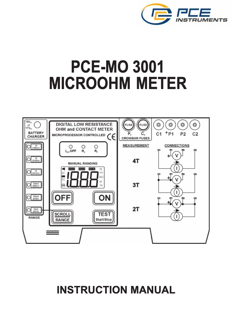 Page 1 de la notice Manuel utilisateur PCE Instruments PCE-MO 3001