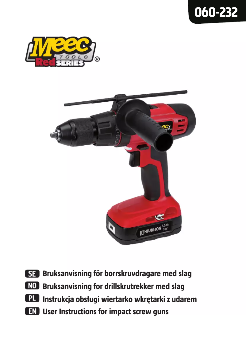 Page n°1 - Manuel utilisateur Meec Tools 060-232