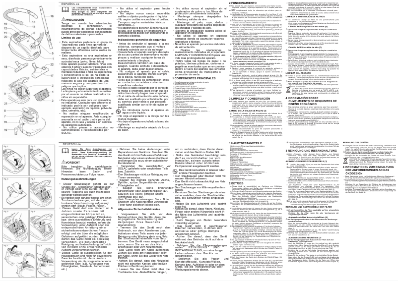 Page 1 de la notice Manuel utilisateur Solac Springtec Parquet AB2722