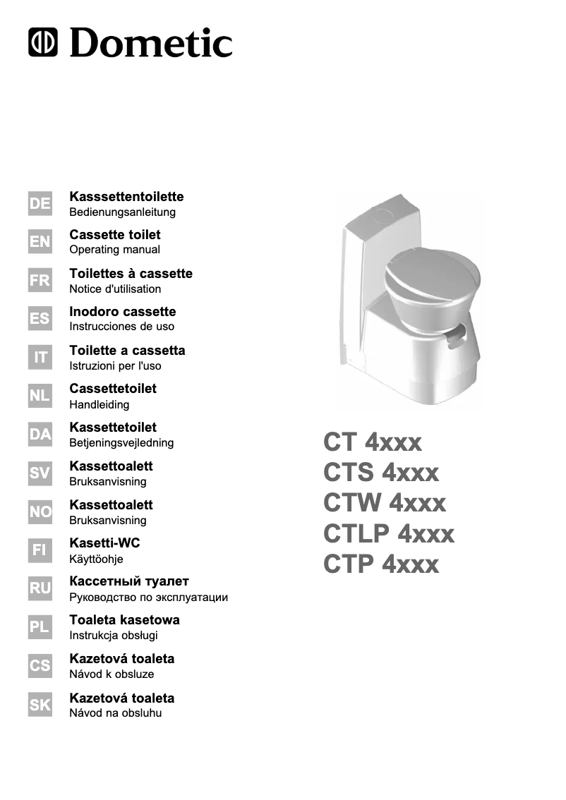 Page 1 de la notice Manuel utilisateur Dometic CTP 4110