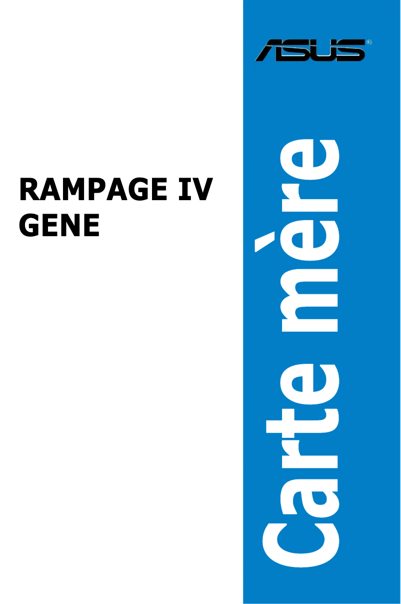 Page 1 de la notice Manuel utilisateur Asus Rampage IV GENE