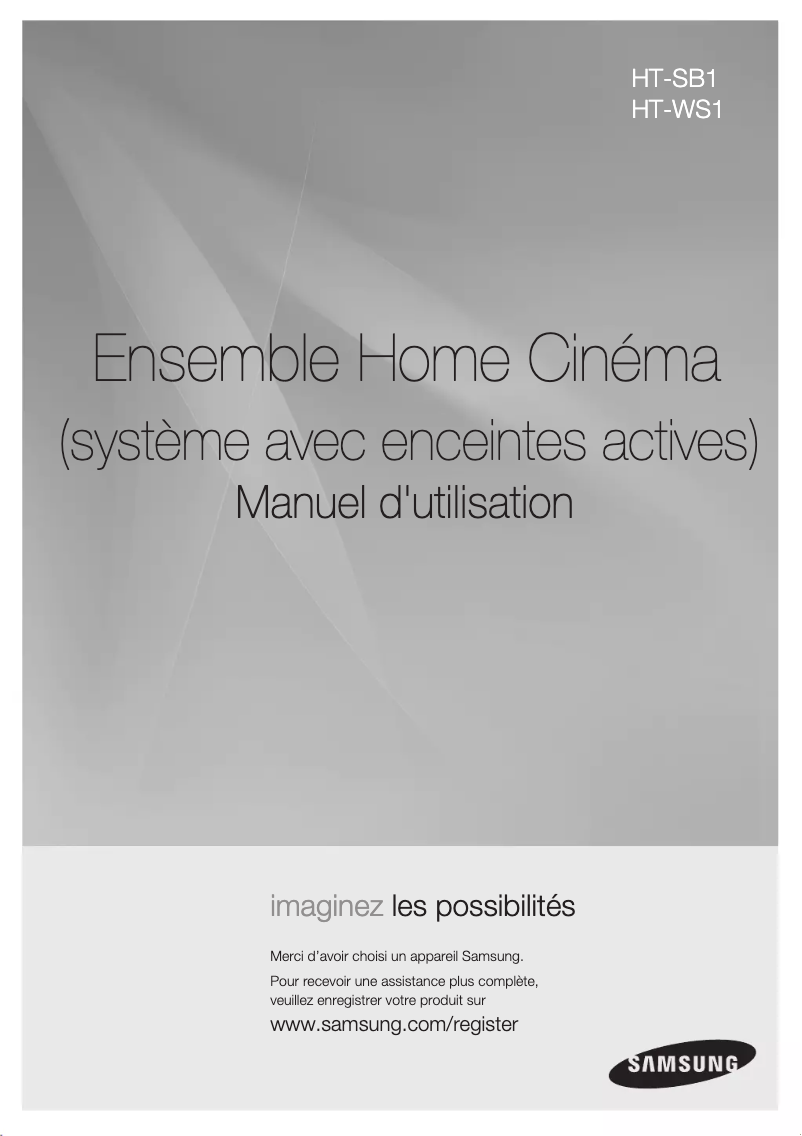 Page n°1 - Manuel utilisateur Samsung HT-WS1R