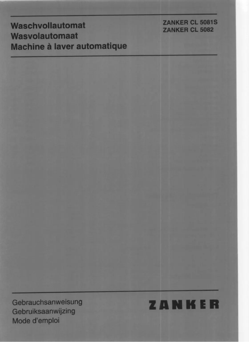 Page 1 de la notice Manuel utilisateur Zanker CL 5082