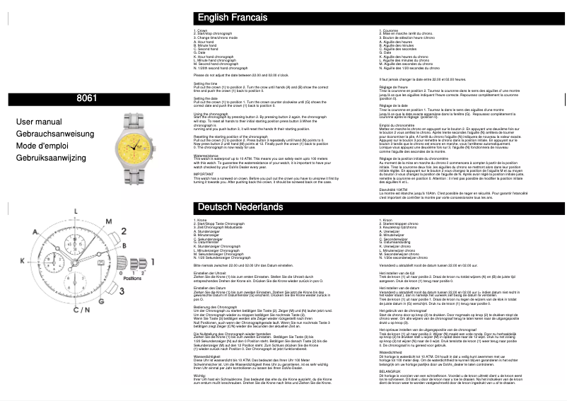 Image de la première page du manuel de l'appareil 8061