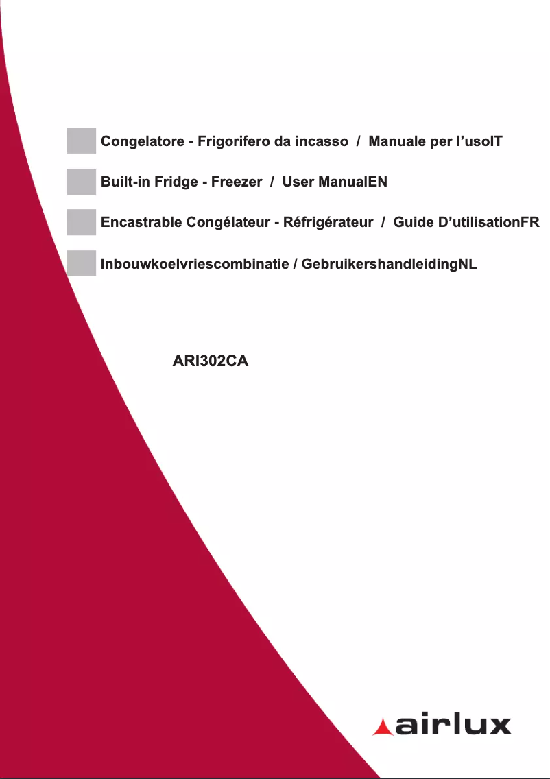 Image de la première page du manuel de l'appareil ARI302CA