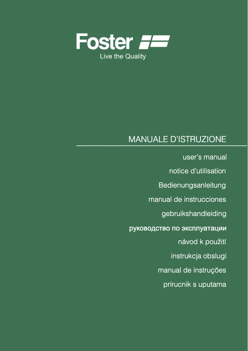 Page n°1 - Manuel utilisateur Foster 7053 062