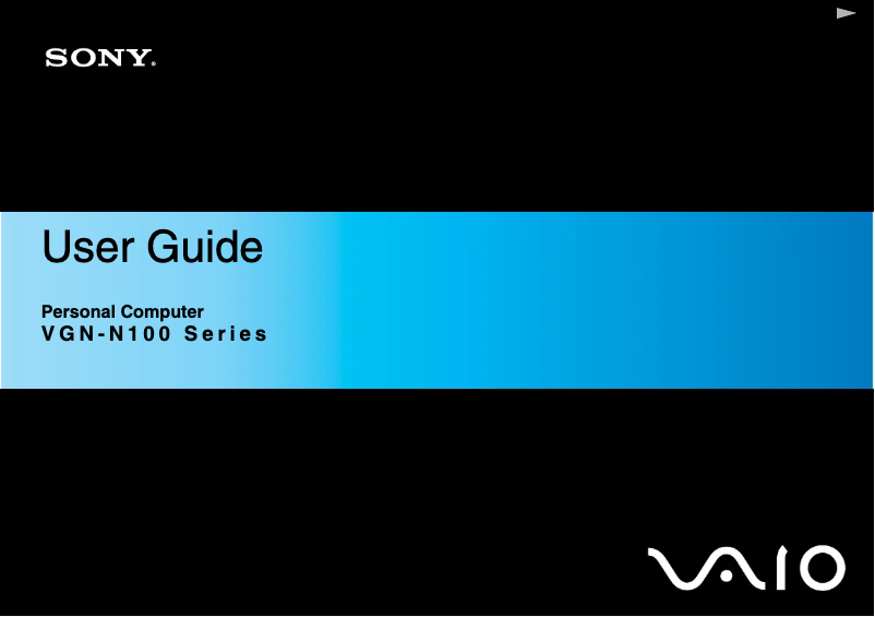 Page 1 de la notice Manuel utilisateur Sony Vaio VGN-N130G