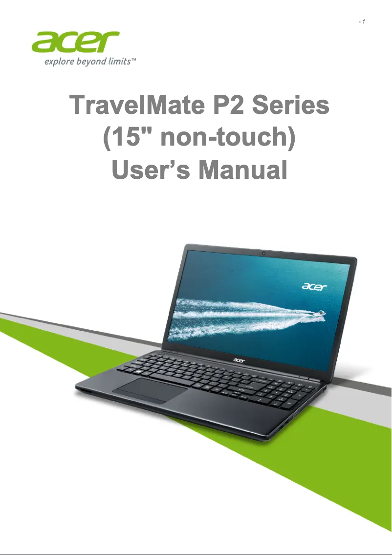 Página 1 del manual Manual de usuario Acer TravelMate P257