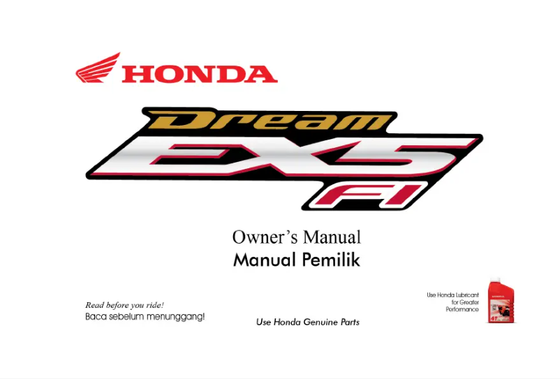 Page 1 de la notice Manuel utilisateur Honda EX5 (2021)
