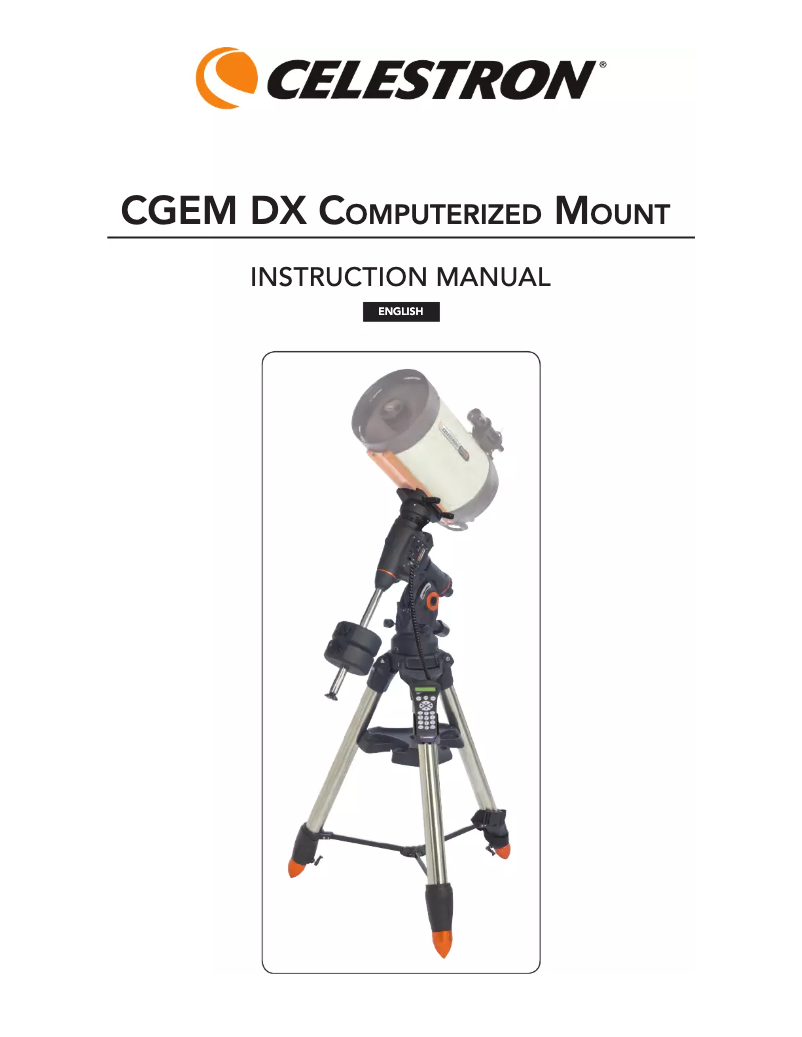 Página 1 del manual Manual de usuario Celestron CGEM DX 1100 Computerized