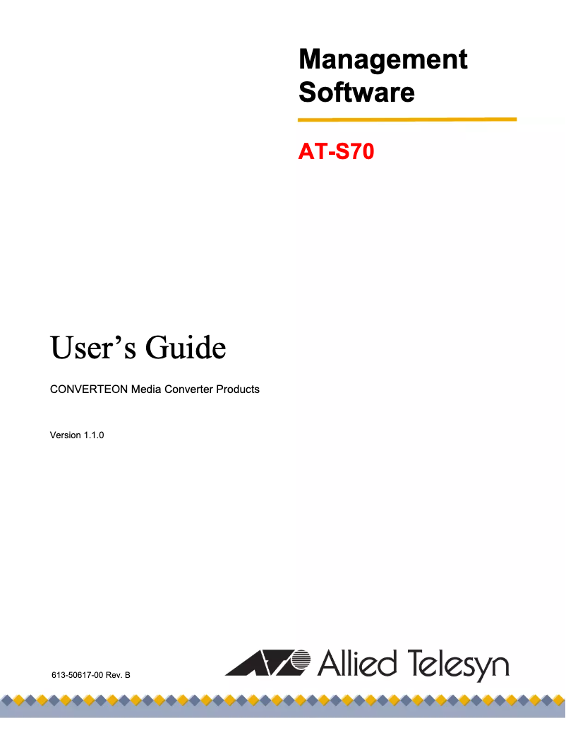 Página 1 del manual Manual de usuario Allied Telesis AT-CV5001AC-60