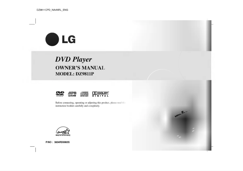 Image de la première page du manuel de l'appareil DZ9811P