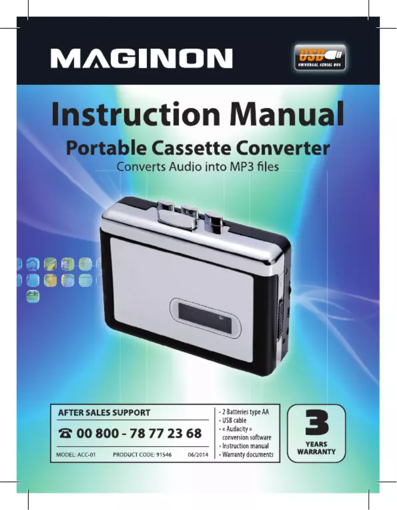 Page n°1 - Manuel utilisateur Maginon ACC-01