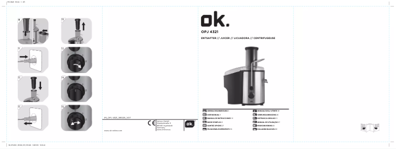 Page n°1 - Manuel utilisateur OK OPJ 4321