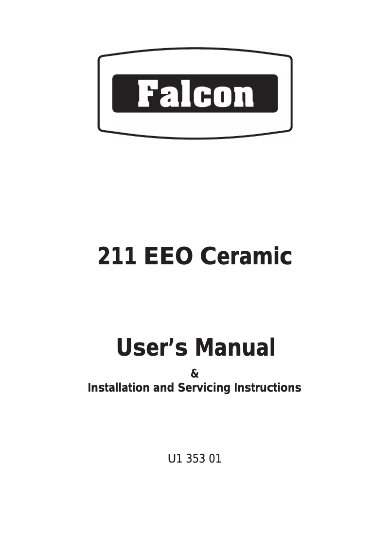 Page n°1 - Manuel utilisateur Falcon 211 EEO Ceramic