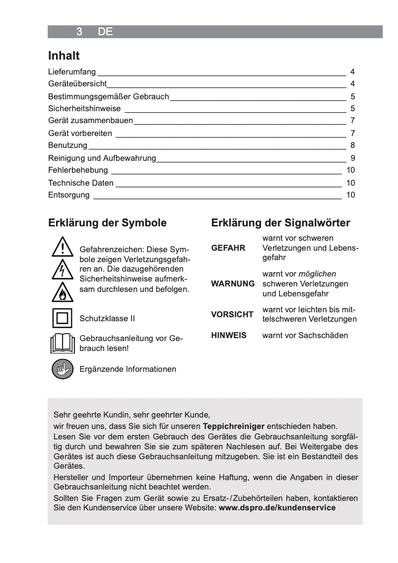 Página 1 del manual Manual de usuario Cleanmaxx 08727