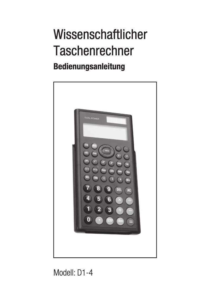 Page 1 de la notice Manuel utilisateur GlobalTronics D1-4