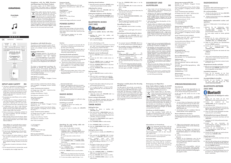 Image de la première page du manuel de l'appareil SCN 230