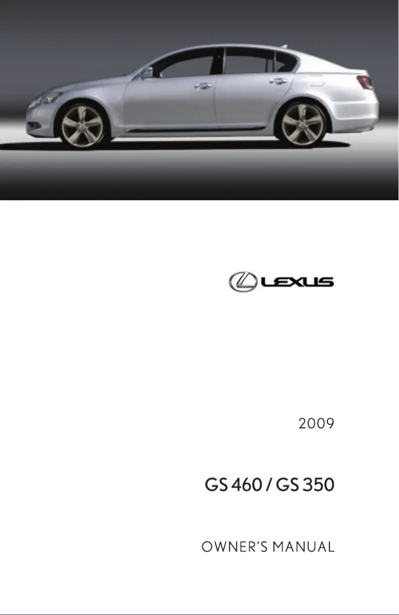 Page 1 de la notice Manuel utilisateur Lexus GS 350 (2009)
