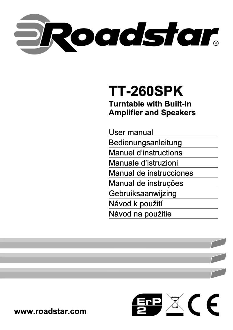 Page 1 de la notice Manuel utilisateur Roadstar TT-260SPK