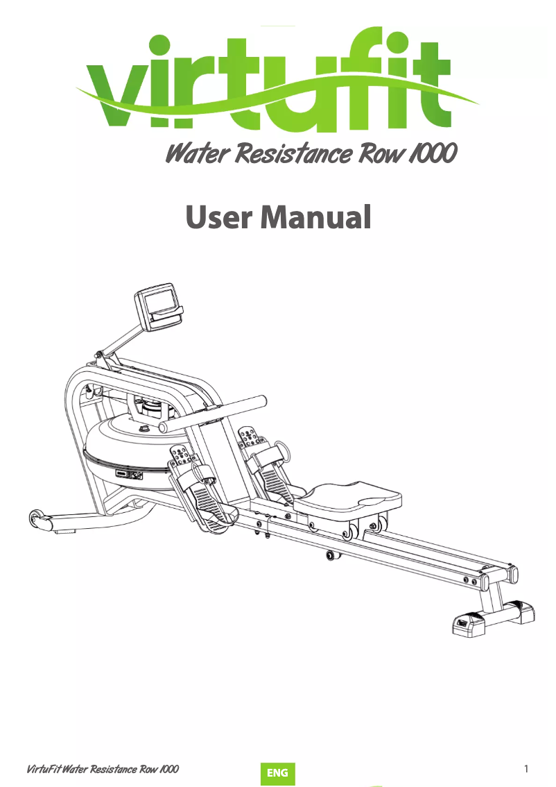 Page n°1 - Manuel utilisateur VirtuFit Water Resistance Row 1000